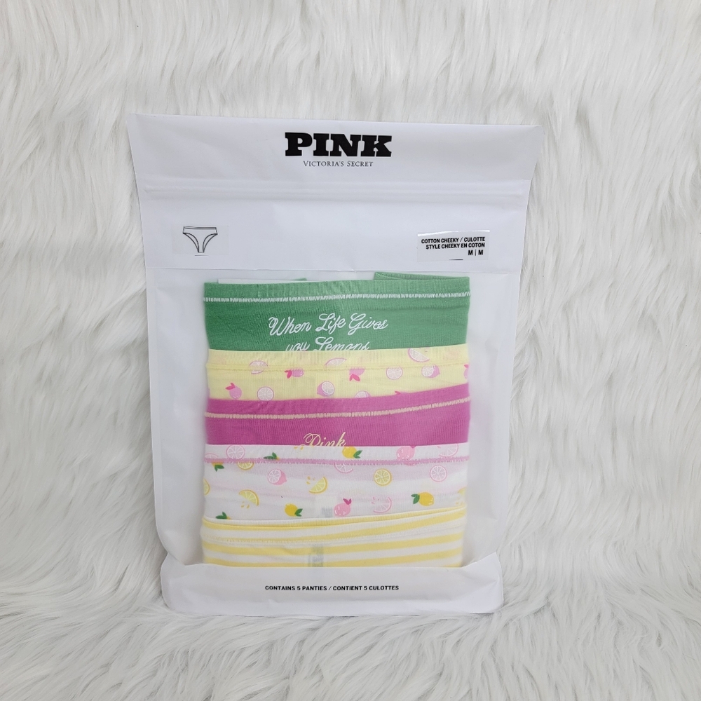 PINK Victoria's Secret Cotton Cheeky Panty 5 Pack. - Picture 2 of 3